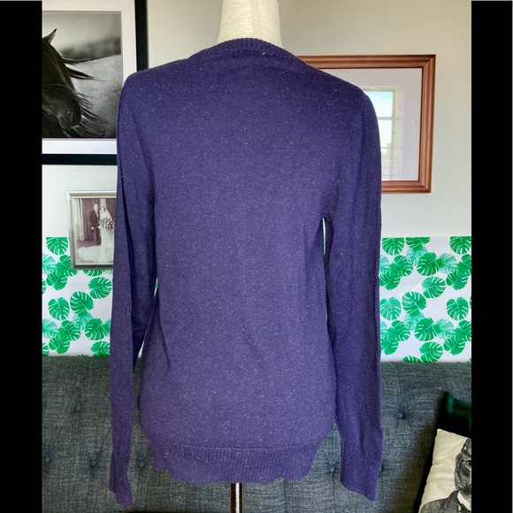 🌞3/$18🌞NWOT Merona Women’s Navy Blue Textured Crewneck Sweater - Picture 5 of 6